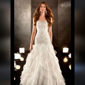 Elegant Strapless White Gown